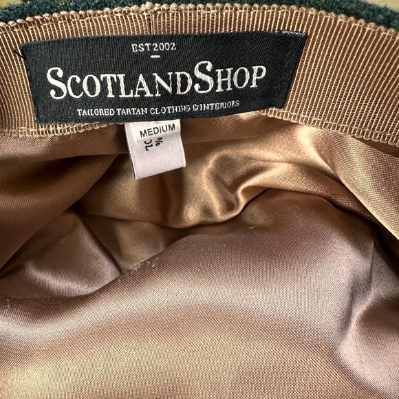 Scottish Harris Tweed Eight Quarter Newsboy Cap - Evergreen - Sz Men's Med. - Picture 8 of 15